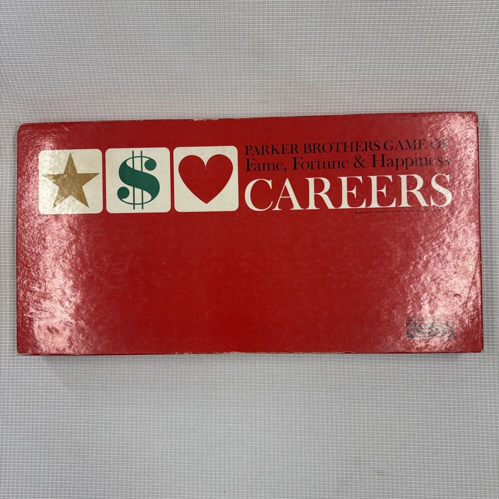 Vintage 1965 Parker Brothers CAREERS Board Game of Fame, Fortune & Happiness